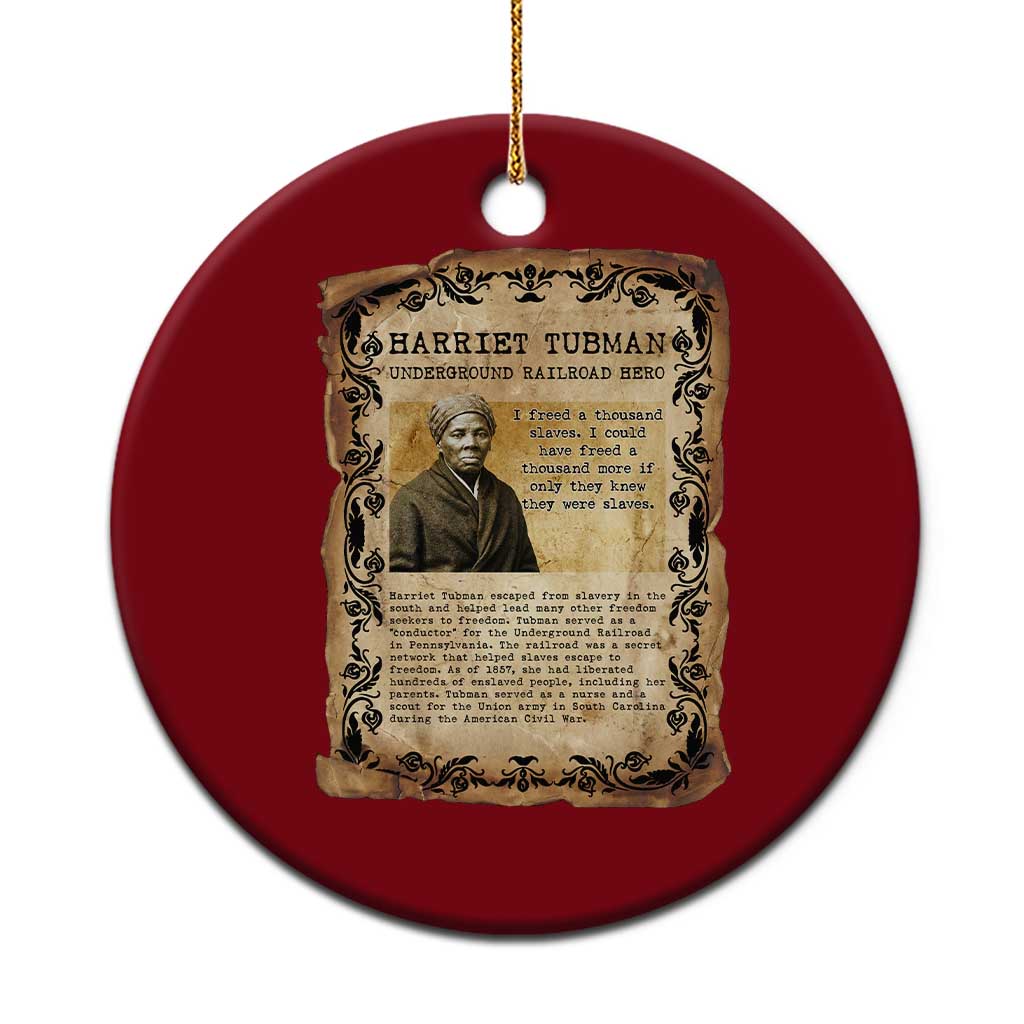 Harriet Tubman Ceramic Ornament Womens History Month Gift TS12 1pc Red Print Your Wear