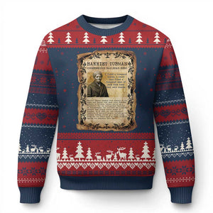 Harriet Tubman Ugly Christmas Sweater Womens History Month Gift TS12 Navy Red Print Your Wear