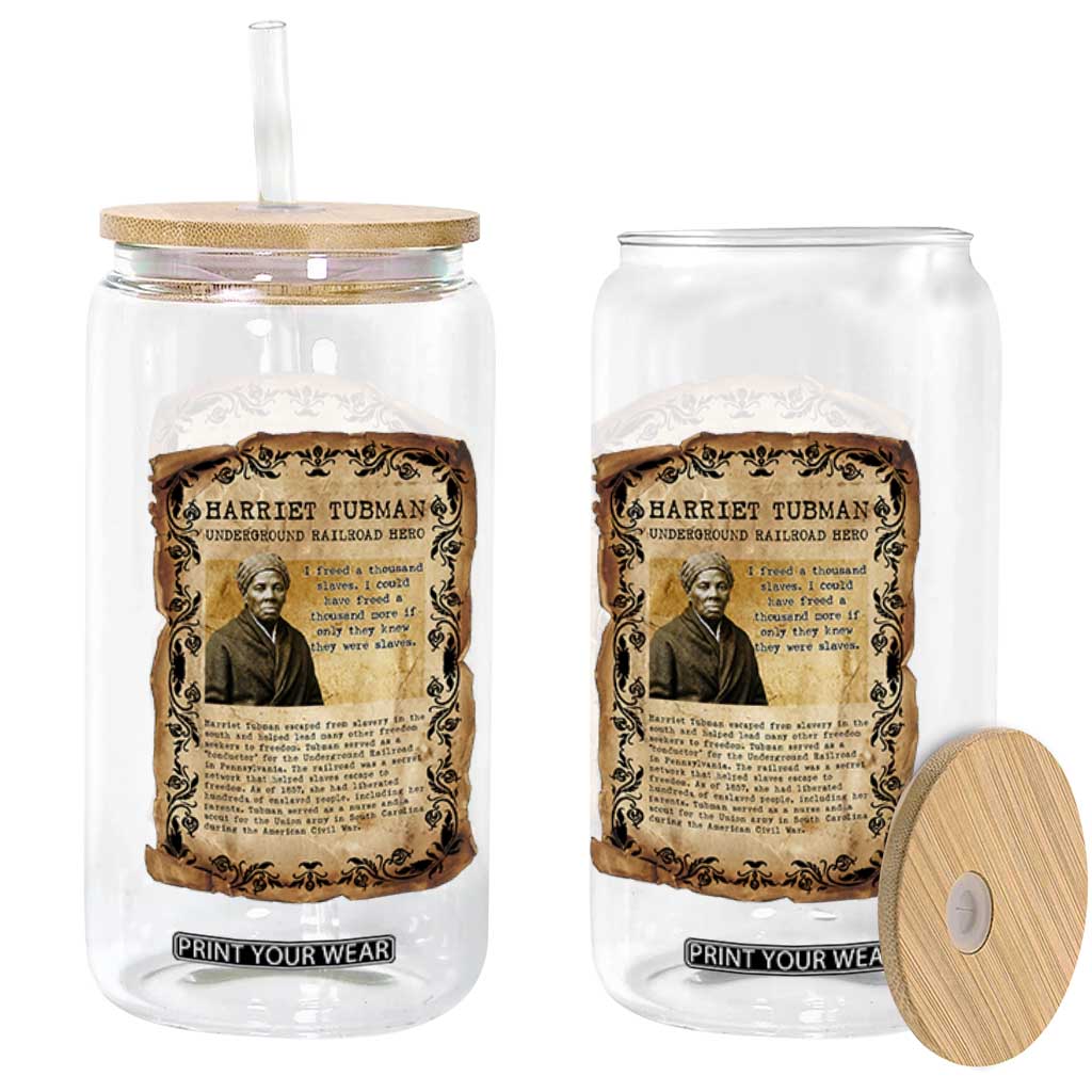 Harriet Tubman Glass Can Womens History Month Gift TS12 Print Your Wear