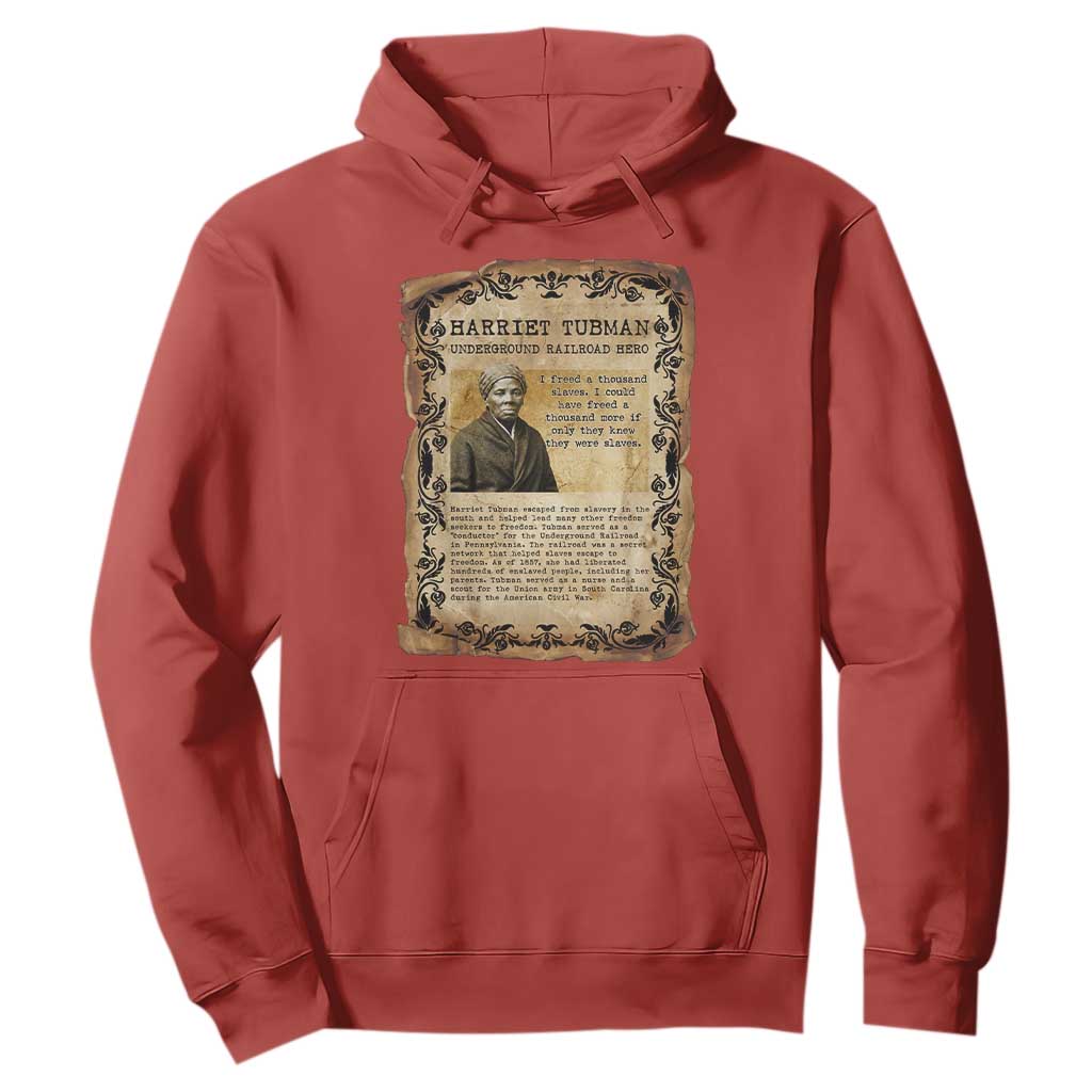 Harriet Tubman Hoodie Womens History Month Gift TS12 Red Print Your Wear