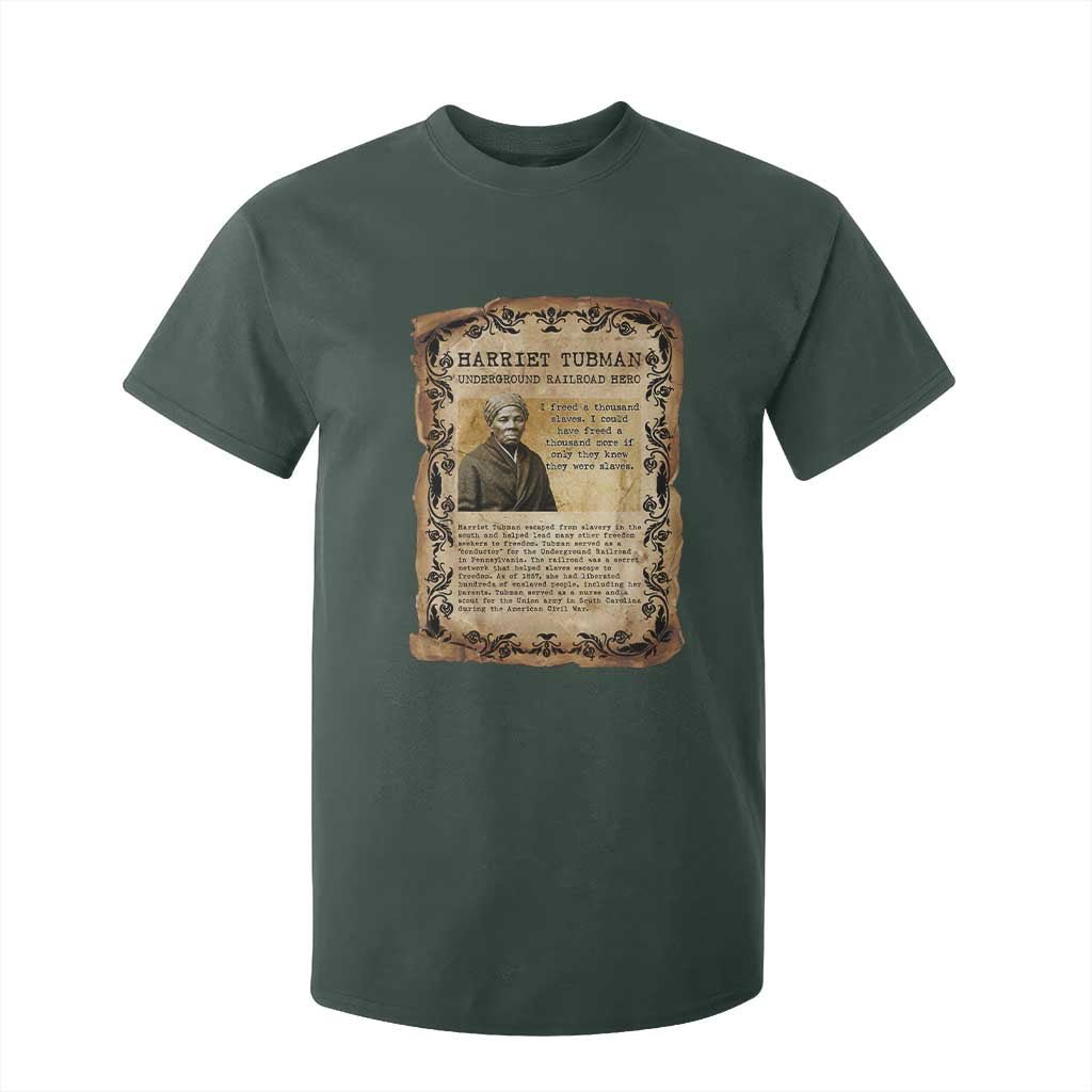 Harriet Tubman T Shirt For Kid Womens History Month Gift TS12 Dark Forest Green Print Your Wear