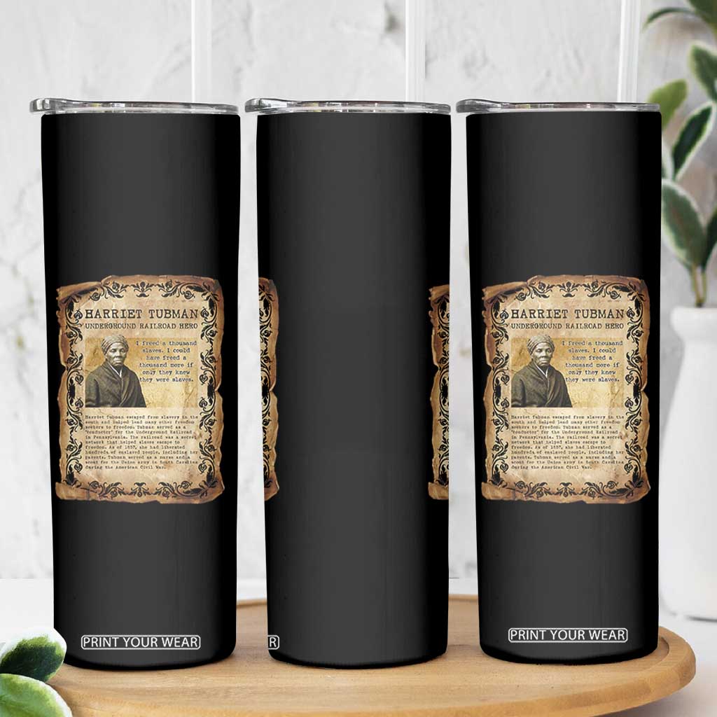 Harriet Tubman Skinny Tumbler Womens History Month Gift TS12 Print Your Wear