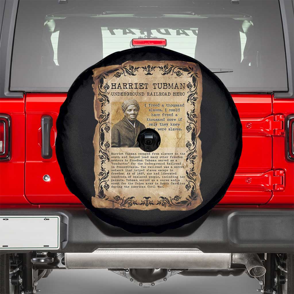 Harriet Tubman Spare Tire Cover Womens History Month Gift TS12 Black Print Your Wear