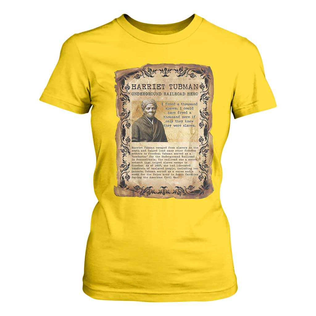 Harriet Tubman T Shirt For Women Womens History Month Gift TS12 Daisy Print Your Wear