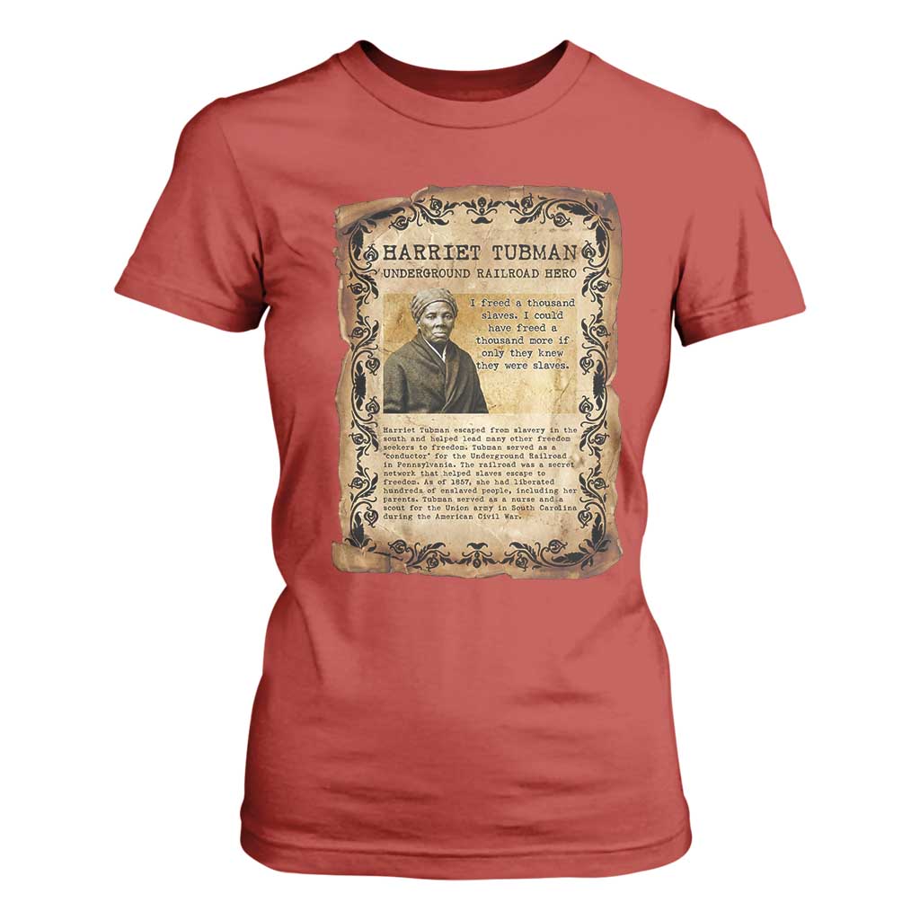 Harriet Tubman T Shirt For Women Womens History Month Gift TS12 Red Print Your Wear