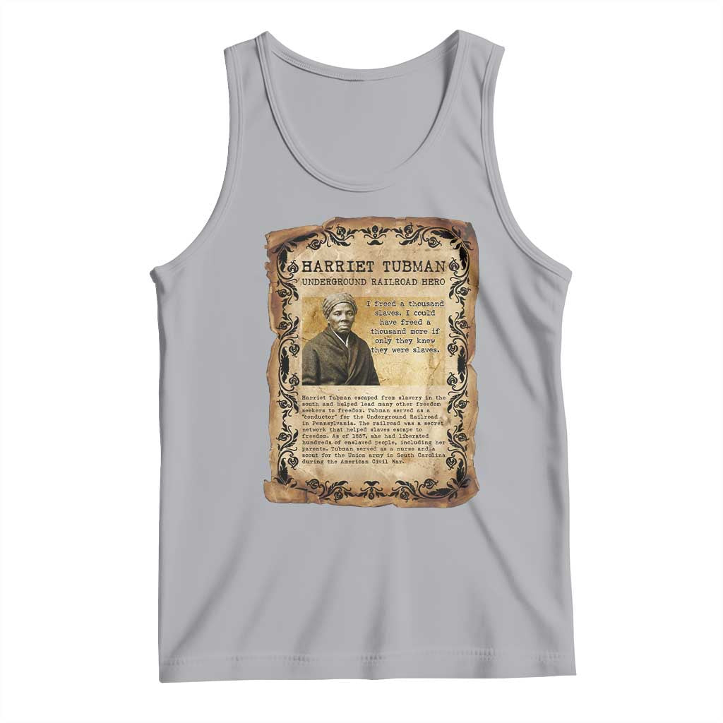 Harriet Tubman Tank Top Womens History Month Gift TS12 Athletic Heather Print Your Wear