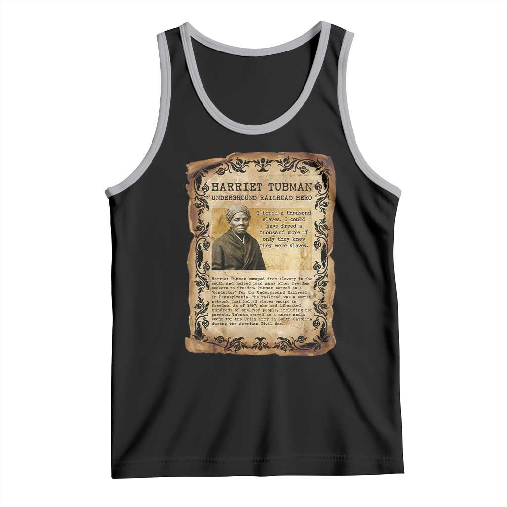 Harriet Tubman Tank Top Womens History Month Gift TS12 Black Athletic Heather Print Your Wear