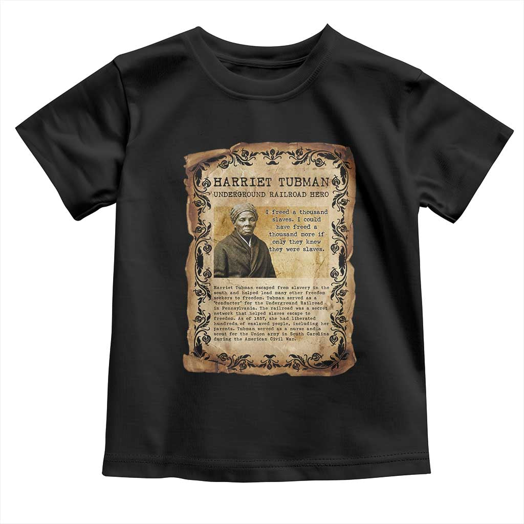 Harriet Tubman Toddler T Shirt Womens History Month Gift TS12 Black Print Your Wear