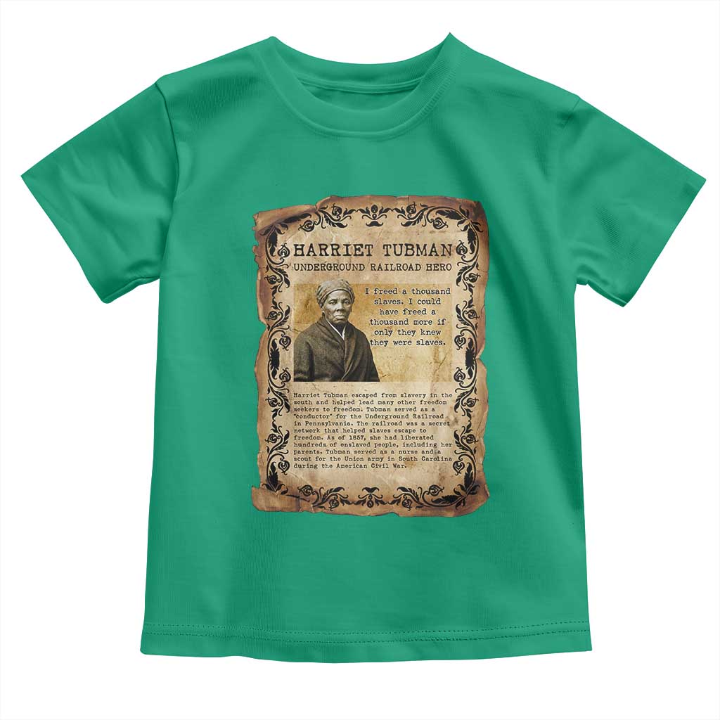 Harriet Tubman Toddler T Shirt Womens History Month Gift TS12 Irish Green Print Your Wear