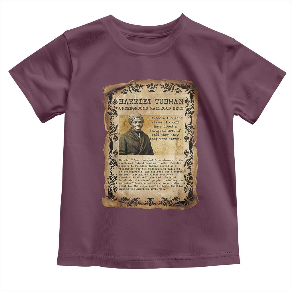 Harriet Tubman Toddler T Shirt Womens History Month Gift TS12 Maroon Print Your Wear