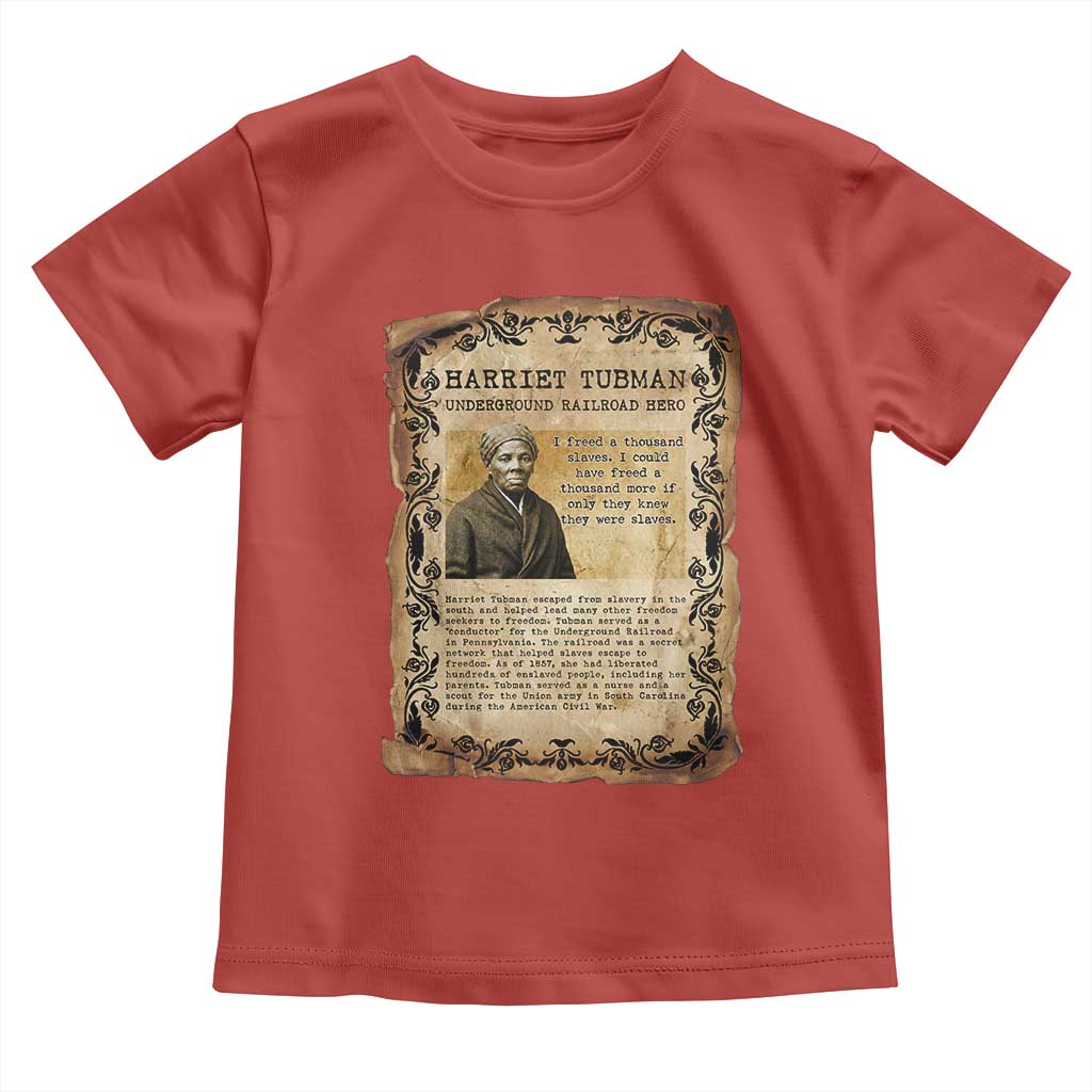 Harriet Tubman Toddler T Shirt Womens History Month Gift TS12 Red Print Your Wear