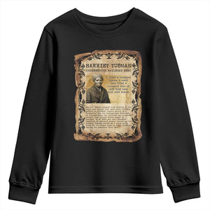 Harriet Tubman Youth Sweatshirt Womens History Month Gift TS12 Black Print Your Wear