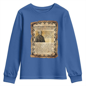 Harriet Tubman Youth Sweatshirt Womens History Month Gift TS12 Royal Blue Print Your Wear
