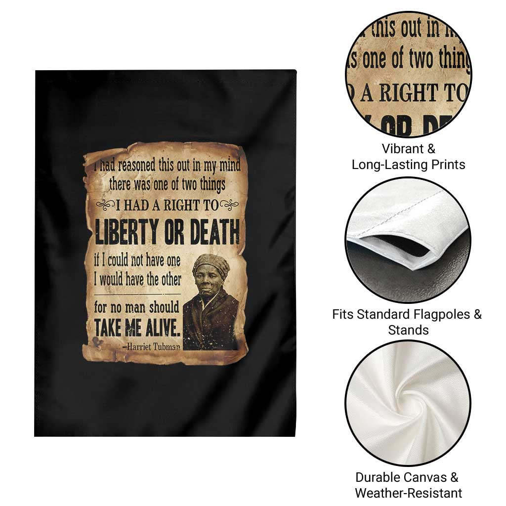 Harriet Tubman Garden Flag Liberty Or Death Black History Legacy TS12 Print Your Wear
