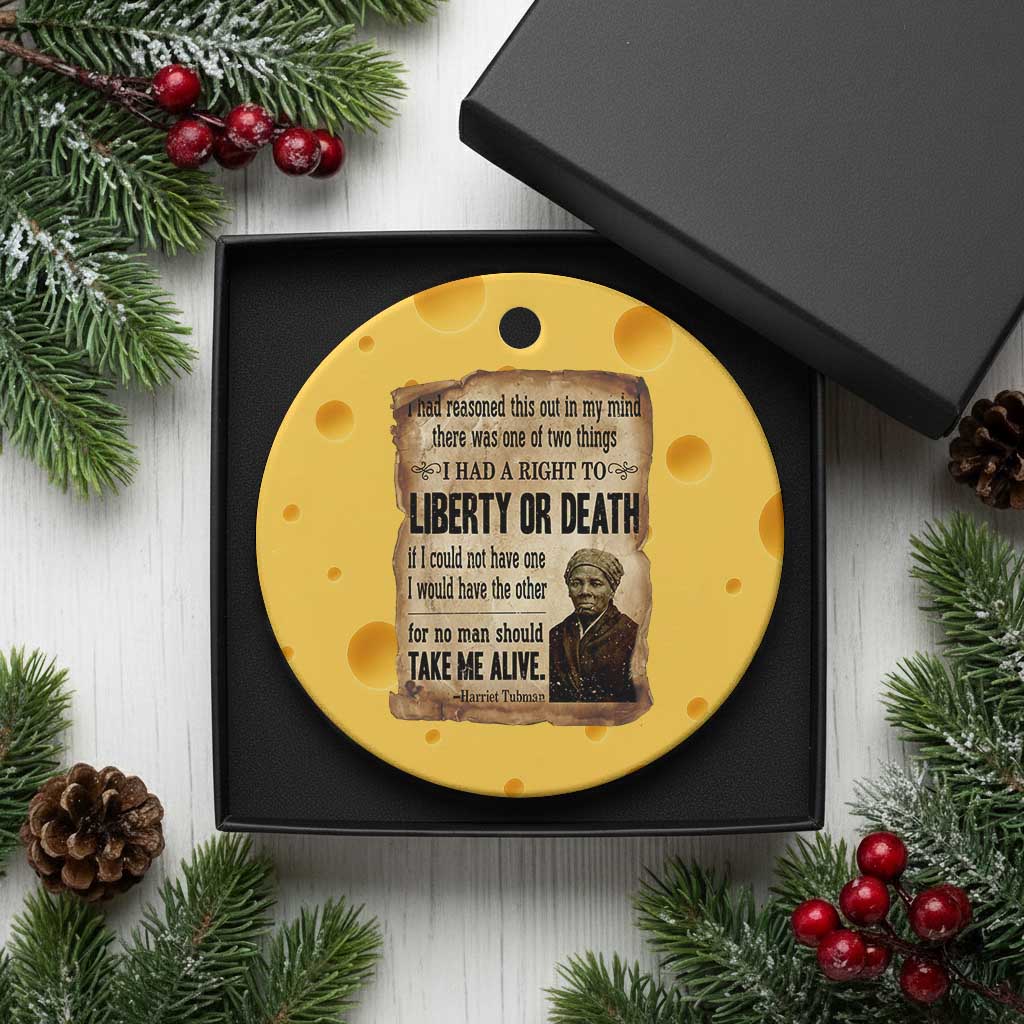 Harriet Tubman Ceramic Ornament Liberty Or Death Black History Legacy TS12 1pc Yellow Cheese Print Your Wear