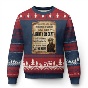 Harriet Tubman Ugly Christmas Sweater Liberty Or Death Black History Legacy TS12 Navy Red Print Your Wear