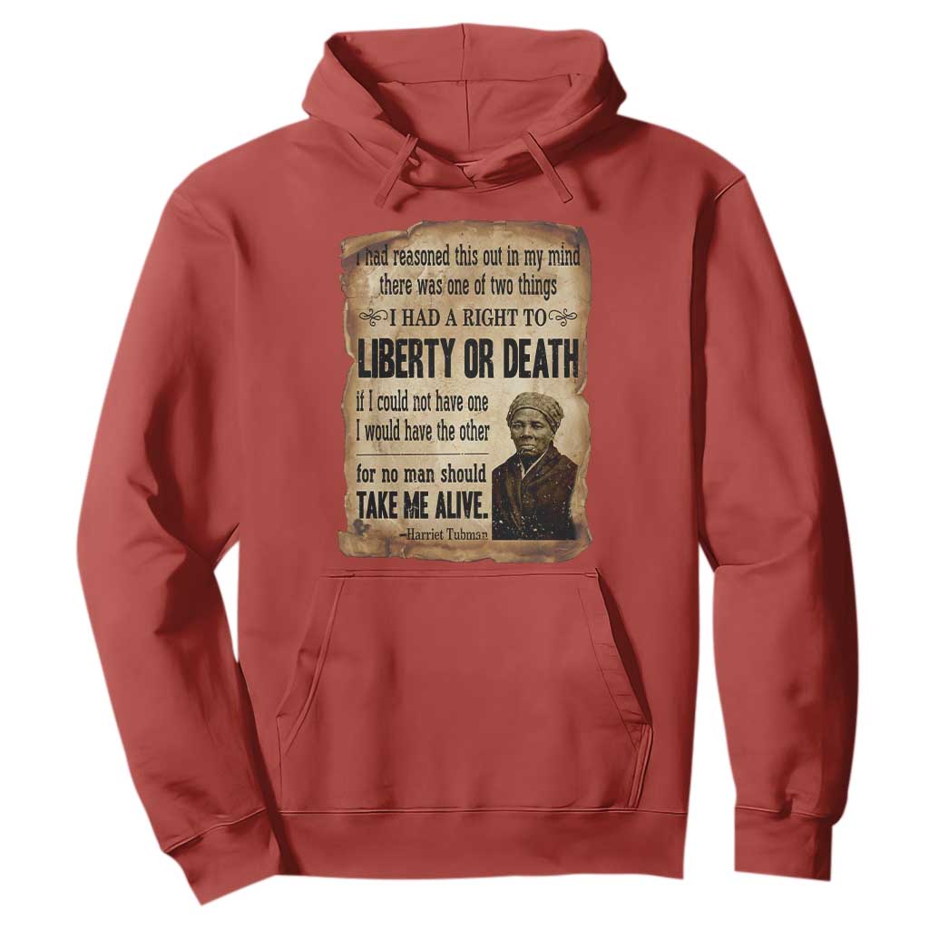 Harriet Tubman Hoodie Liberty Or Death Black History Legacy TS12 Red Print Your Wear