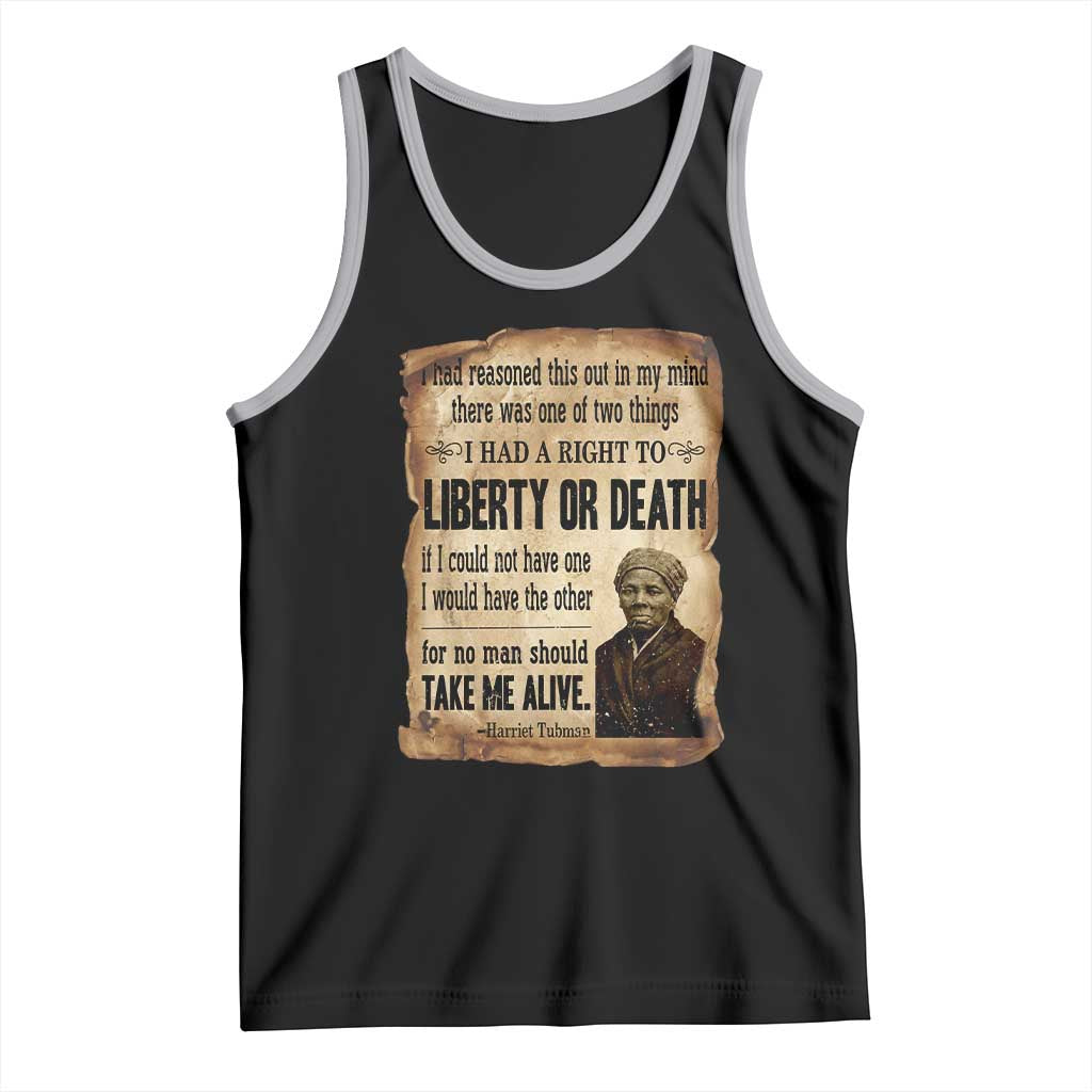 Harriet Tubman Tank Top Liberty Or Death Black History Legacy TS12 Black Athletic Heather Print Your Wear