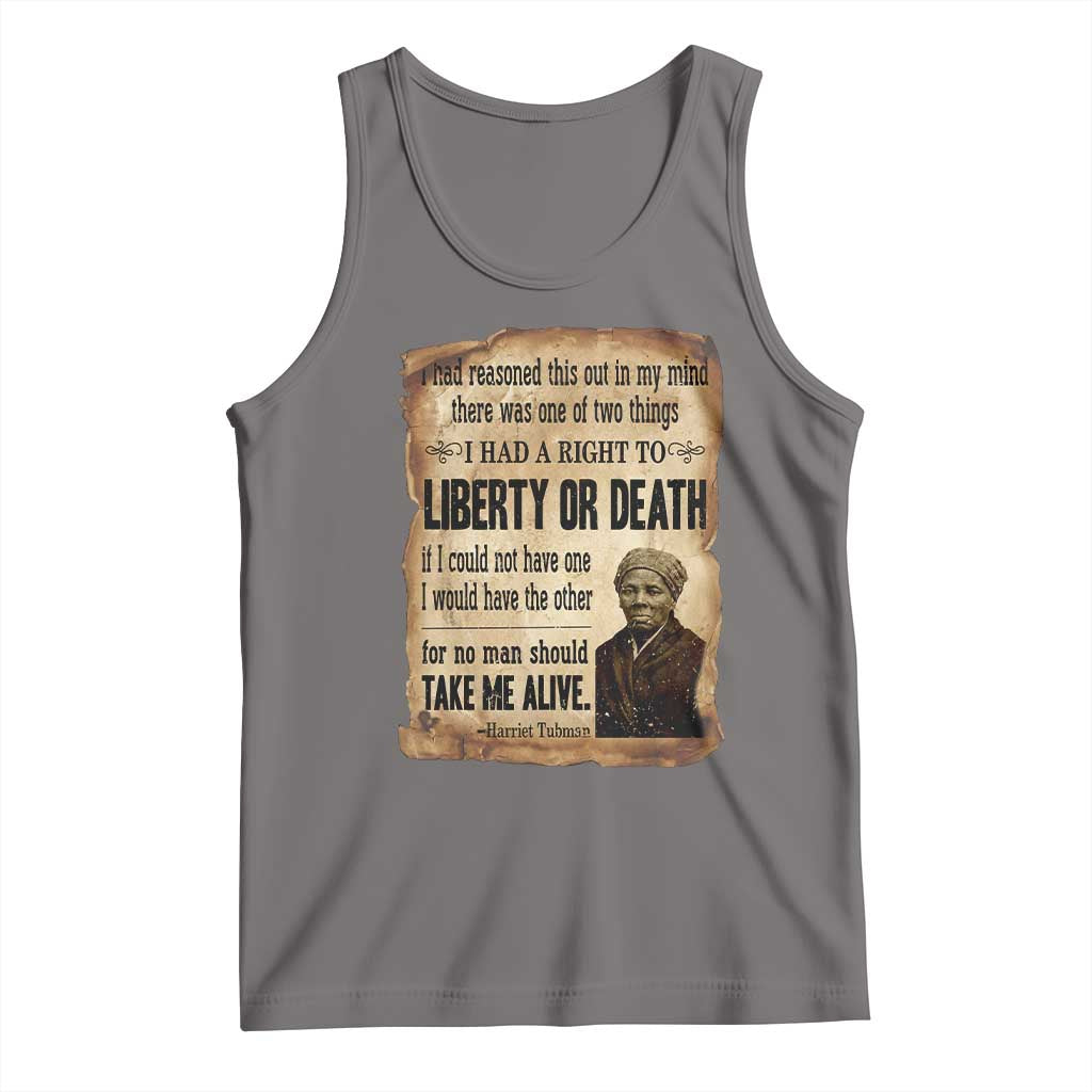 Harriet Tubman Tank Top Liberty Or Death Black History Legacy TS12 Deep Heather Print Your Wear