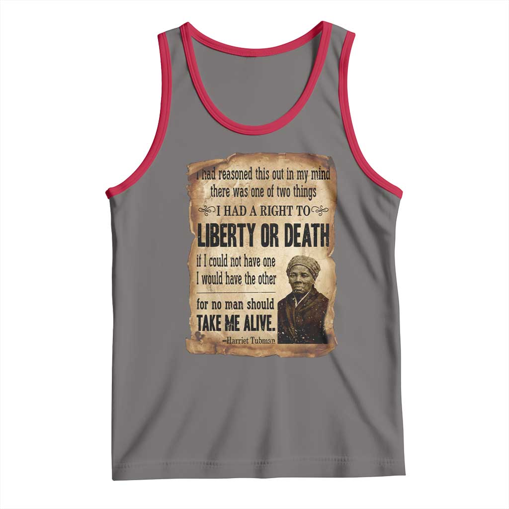 Harriet Tubman Tank Top Liberty Or Death Black History Legacy TS12 Deep Heather Red Print Your Wear