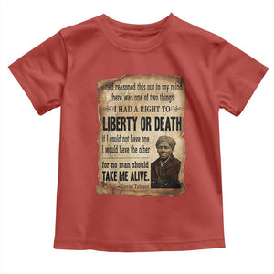 Harriet Tubman Toddler T Shirt Liberty Or Death Black History Legacy TS12 Red Print Your Wear