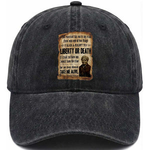 Harriet Tubman Washed Cotton Baseball Cap Liberty Or Death Black History Legacy TS12 Print Your Wear