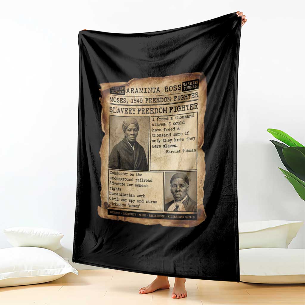 Harriet Tubman Newspaper Throw Blanket Slavery Freedom Fighter Historical TS12 Print Your Wear