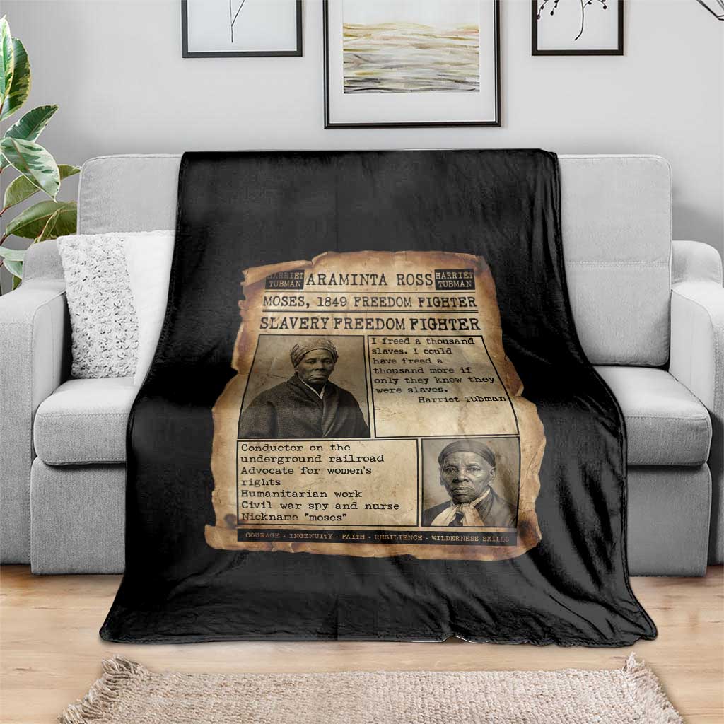 Harriet Tubman Newspaper Throw Blanket Slavery Freedom Fighter Historical TS12 Print Your Wear