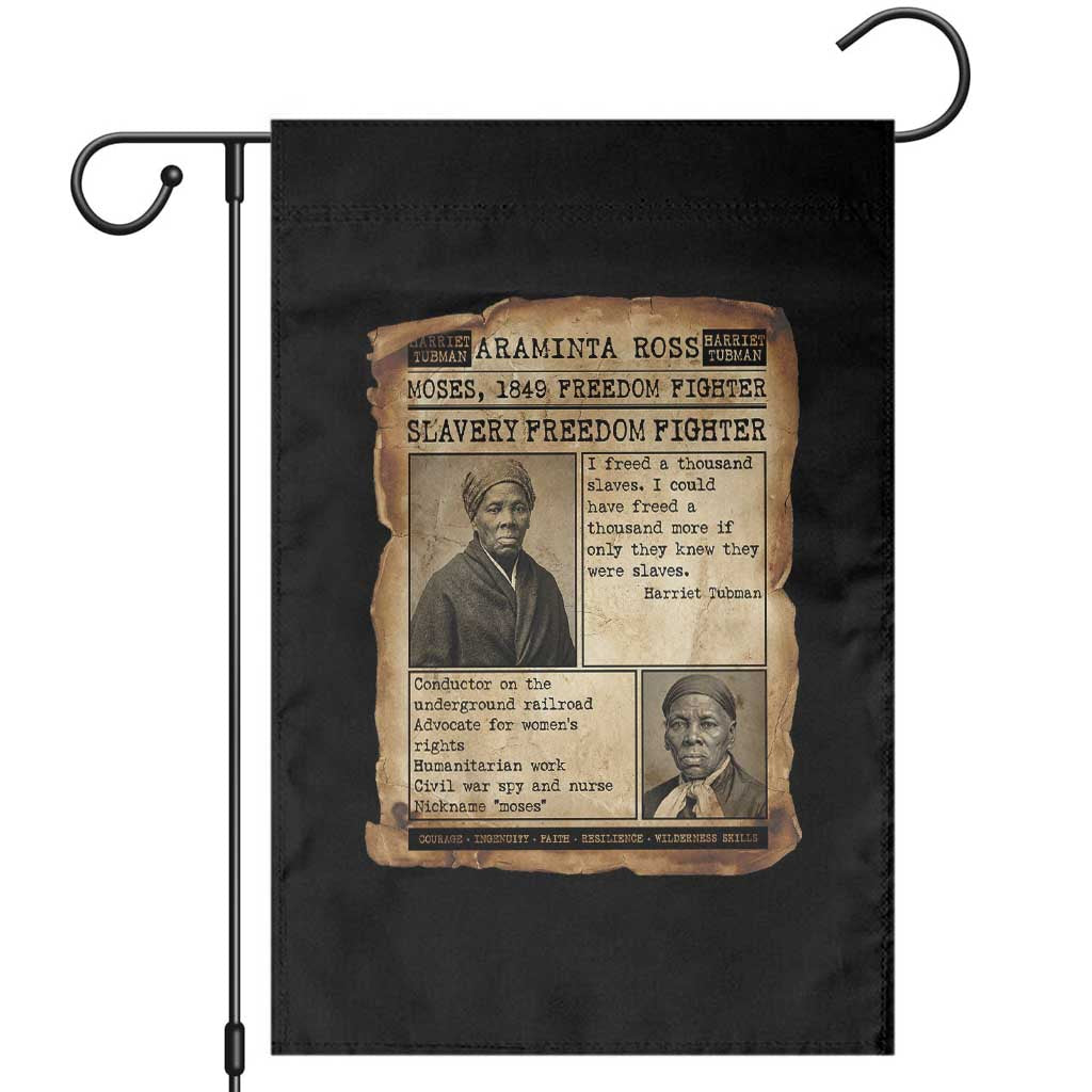 Harriet Tubman Newspaper Garden Flag Slavery Freedom Fighter Historical TS12 Black Print Your Wear