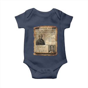 Harriet Tubman Newspaper Baby Onesie Slavery Freedom Fighter Historical TS12 Navy Print Your Wear