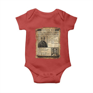 Harriet Tubman Newspaper Baby Onesie Slavery Freedom Fighter Historical TS12 Red Print Your Wear