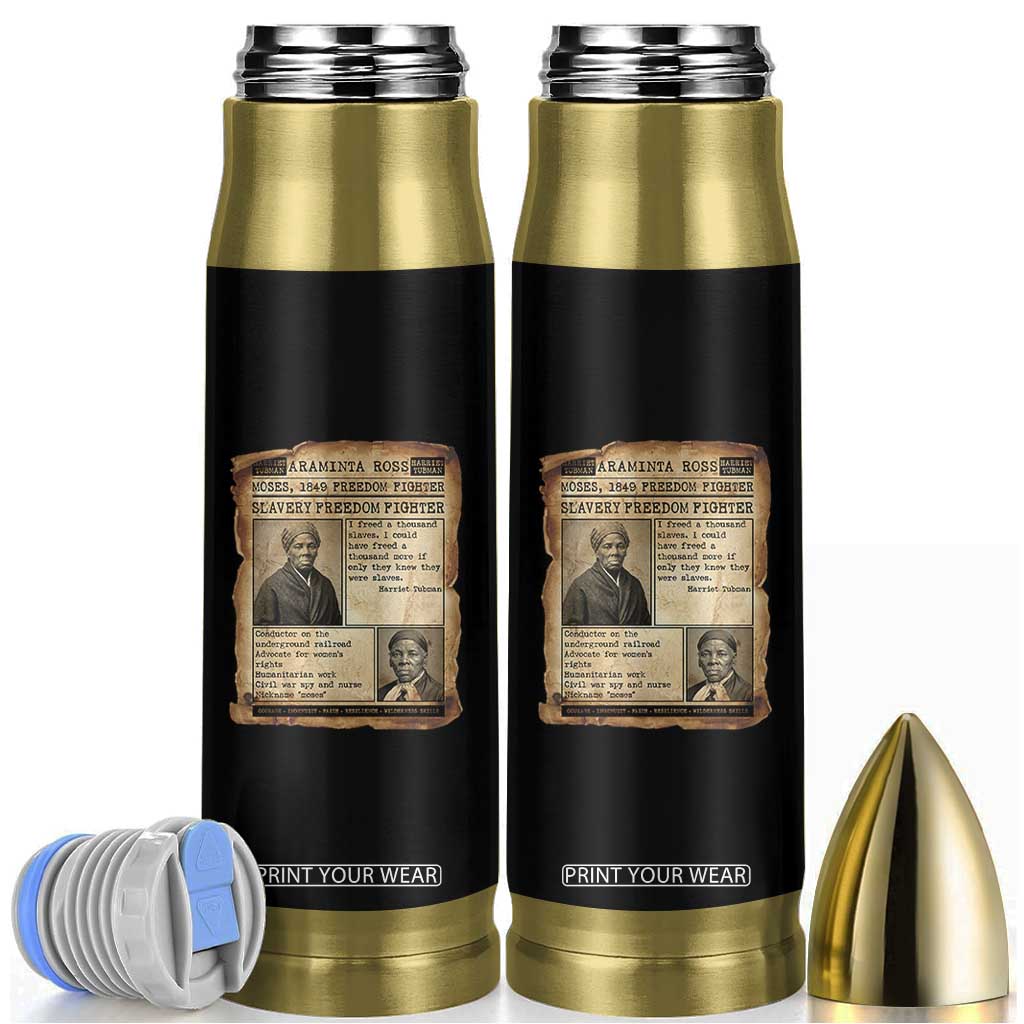 Harriet Tubman Newspaper Bullet Tumbler Slavery Freedom Fighter Historical TS12 Black Print Your Wear