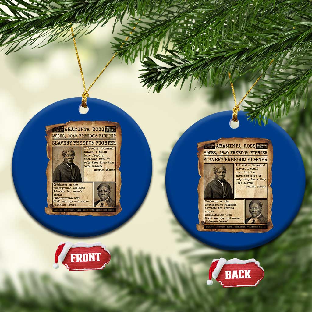 Harriet Tubman Newspaper Ceramic Ornament Slavery Freedom Fighter Historical TS12 1pc Blue Print Your Wear