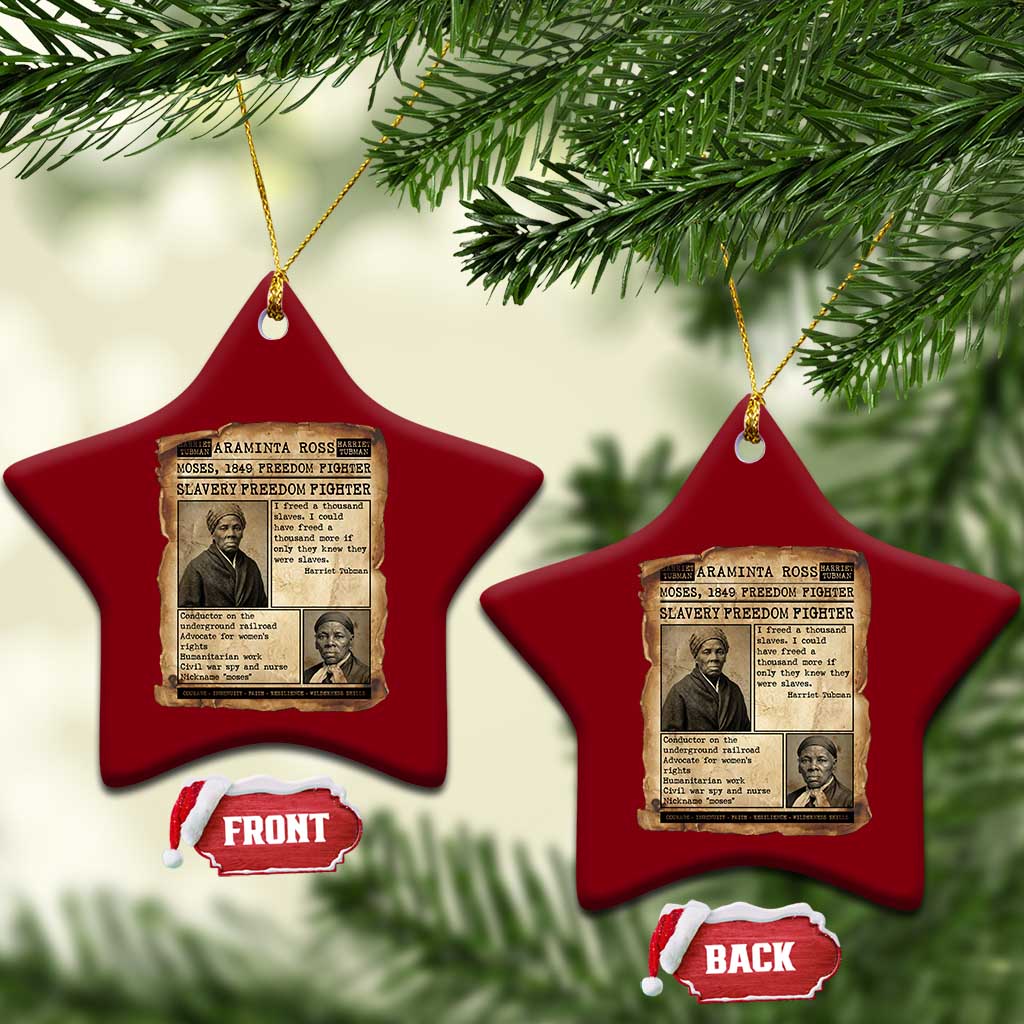 Harriet Tubman Newspaper Ceramic Ornament Slavery Freedom Fighter Historical TS12 Print Your Wear