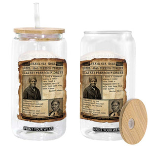 Harriet Tubman Newspaper Glass Can Slavery Freedom Fighter Historical TS12 Print Your Wear