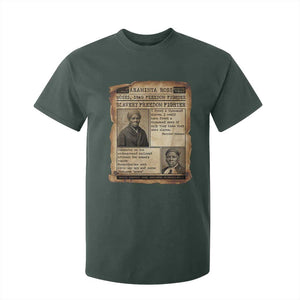 Harriet Tubman Newspaper T Shirt For Kid Slavery Freedom Fighter Historical TS12 Dark Forest Green Print Your Wear