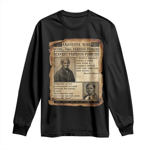 Harriet Tubman Newspaper Long Sleeve Shirt Slavery Freedom Fighter Historical TS12 Black Print Your Wear
