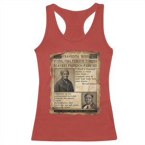 Harriet Tubman Newspaper Racerback Tank Top Slavery Freedom Fighter Historical TS12 Red Print Your Wear