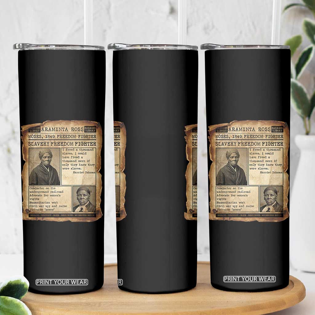 Harriet Tubman Newspaper Skinny Tumbler Slavery Freedom Fighter Historical TS12 Print Your Wear