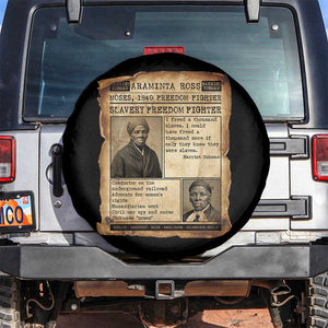 Harriet Tubman Newspaper Spare Tire Cover Slavery Freedom Fighter Historical TS12 No hole Black Print Your Wear