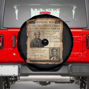 Harriet Tubman Newspaper Spare Tire Cover Slavery Freedom Fighter Historical TS12 Black Print Your Wear