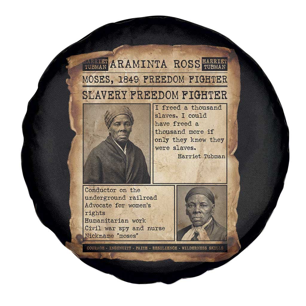 Harriet Tubman Newspaper Spare Tire Cover Slavery Freedom Fighter Historical TS12 Print Your Wear
