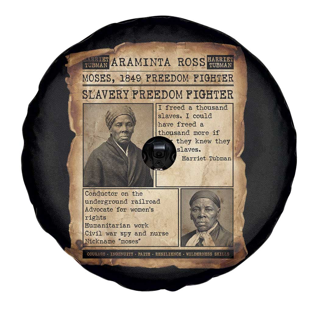 Harriet Tubman Newspaper Spare Tire Cover Slavery Freedom Fighter Historical TS12 Print Your Wear