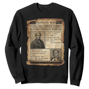Harriet Tubman Newspaper Sweatshirt Slavery Freedom Fighter Historical TS12 Black Print Your Wear
