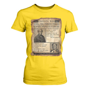 Harriet Tubman Newspaper T Shirt For Women Slavery Freedom Fighter Historical TS12 Daisy Print Your Wear