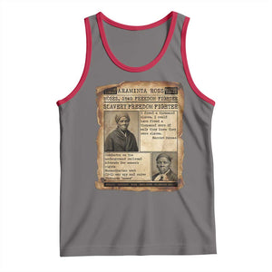 Harriet Tubman Newspaper Tank Top Slavery Freedom Fighter Historical TS12 Deep Heather Red Print Your Wear