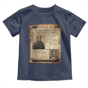 Harriet Tubman Newspaper Toddler T Shirt Slavery Freedom Fighter Historical TS12 Navy Print Your Wear