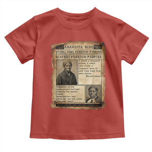 Harriet Tubman Newspaper Toddler T Shirt Slavery Freedom Fighter Historical TS12 Red Print Your Wear