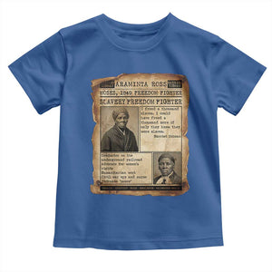 Harriet Tubman Newspaper Toddler T Shirt Slavery Freedom Fighter Historical TS12 Royal Blue Print Your Wear