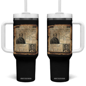 Harriet Tubman Newspaper Tumbler With Handle Slavery Freedom Fighter Historical TS12 One Size: 40 oz Black Print Your Wear